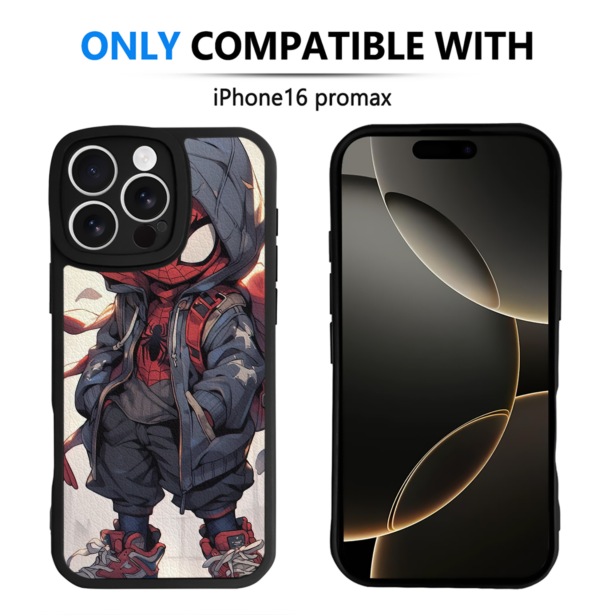 Spider Man スパイダーマン 【iPhone 16シリーズ対応】シリコンスマホケース（レザー調） 材質：シリコン